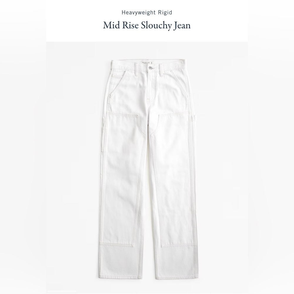 Abercrombie & Fitch Heavyweight Rigid Mid Rise Slouchy Jean